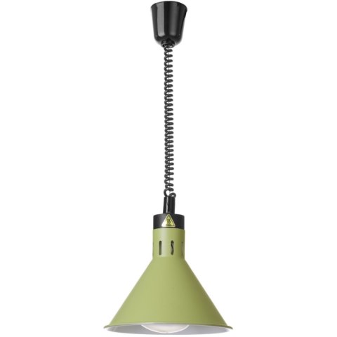 Lampa do podgrzewania potraw wisząca stożkowa śr. 275 mm 250 W - zielona
