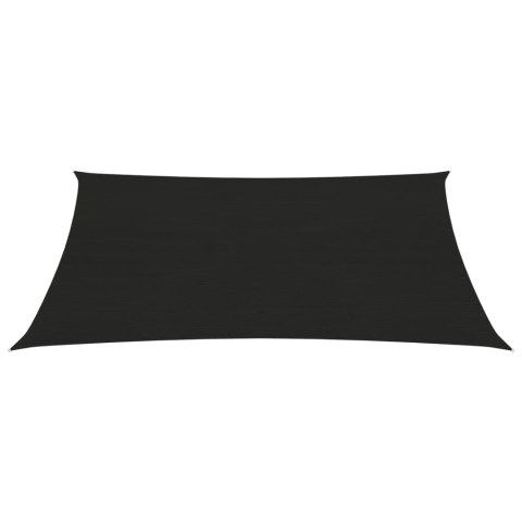 Żagiel przeciwsłoneczny, 160 g/m², czarny, 3x4 m, HDPE