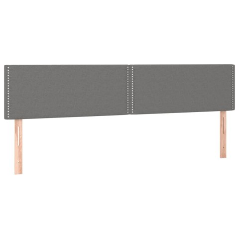Łóżko kontynentalne z materacem, ciemnoszare, 120x190cm tkanina