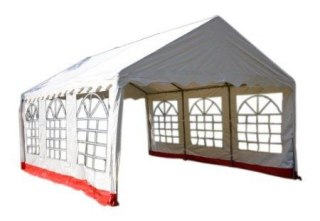 Namiot ogrodowy imprezowy 6×4 m, biały, PVC 400 g/m²
