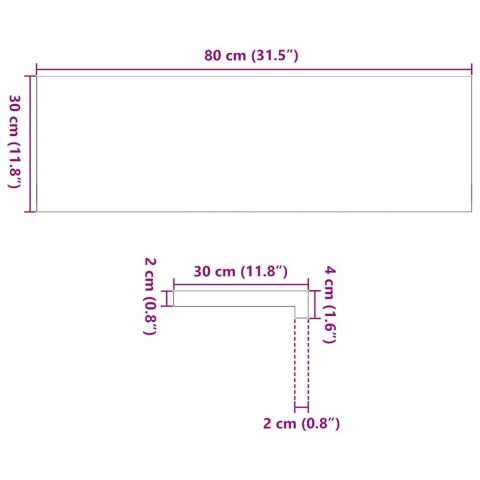 Stopnie schodowe 12 szt. brązowe 80x30x2 cm lite drewno dębowe