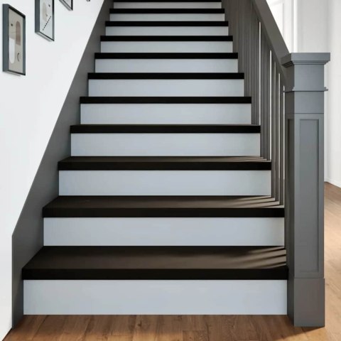 Stopnie schodowe 12 szt. brązowe 90x25x2 cm lite drewno dębowe
