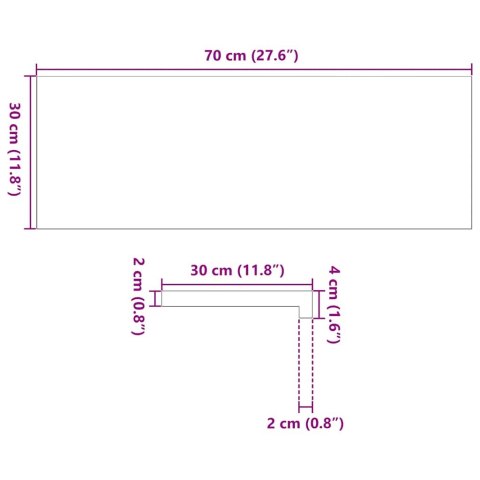 Stopnie schodowe, 20 szt. brązowe 70x30x2cm lite drewno dębowe