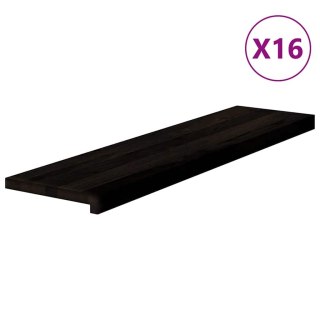 Stopnie schodowe 16 szt. brązowe 100x25x2 cm lite drewno dębowe