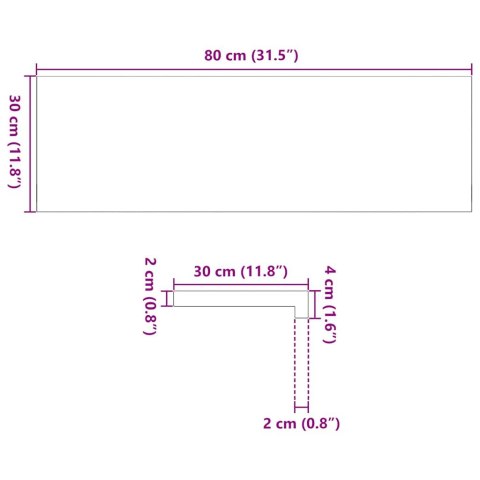 Stopnie schodowe 16 szt. brązowe 80x30x2 cm lite drewno dębowe