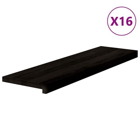 Stopnie schodowe 16 szt. brązowe 90x25x2 cm lite drewno dębowe
