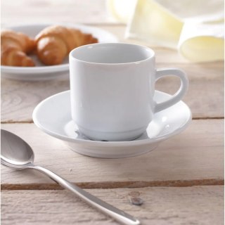 Filiżanka do kawy hotelowa OPTIMA biała porcelana 90ml zestaw 12szt. - Hendi 770900