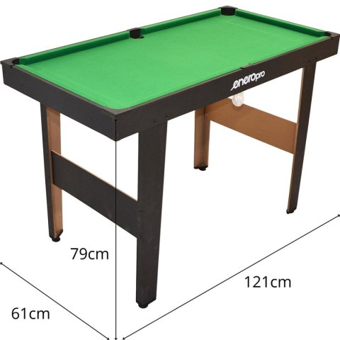 STÓŁ DO W GRY W BILARDA CZARNY 121x61x79CM ENERO PRO