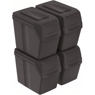 ŚMIETNIK KOSZE NA ŚMIECI 20 L SORTIBOX SET4 SZT. ANTRACYTOWY - end