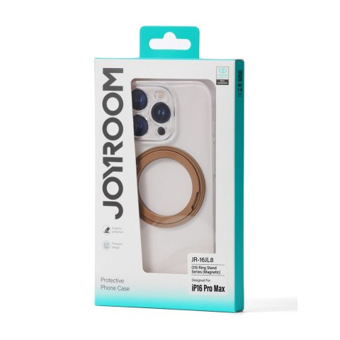 Etui pokrowiec z ringiem-podstawką 360 do iPhone 16 Pro MagSafe - złote