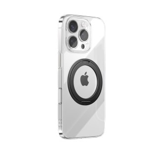Etui pokrowiec z ringiem-podstawką 360 na iPhone 16 Pro Max MagSafe - czarne
