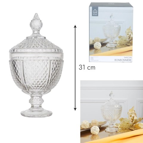 Szklana bomboniera Diamond 31cm