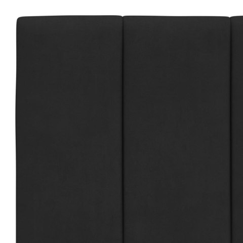 Łóżko z materacem, Hanko, czarne, 100x200 cm, aksamitne