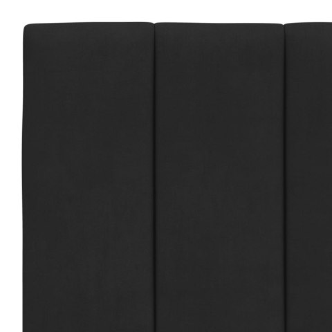 Łóżko z materacem, Hanko, czarne, 90x200 cm, aksamitne