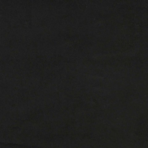 Łóżko kontynentalne z materacem, czarne, aksamit 80x200 cm