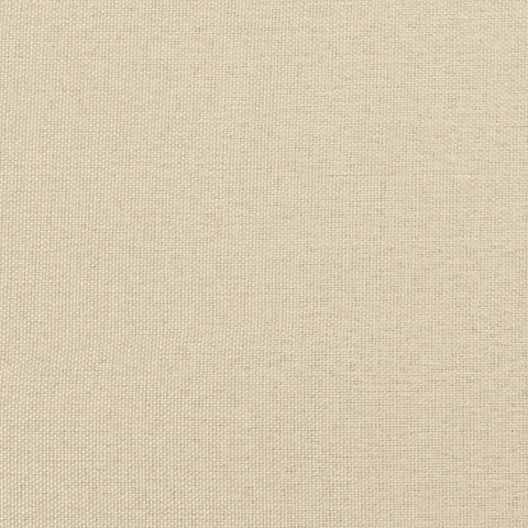 Łóżko kontynentalne z materacem, kremowe, tkanina, 200x200 cm