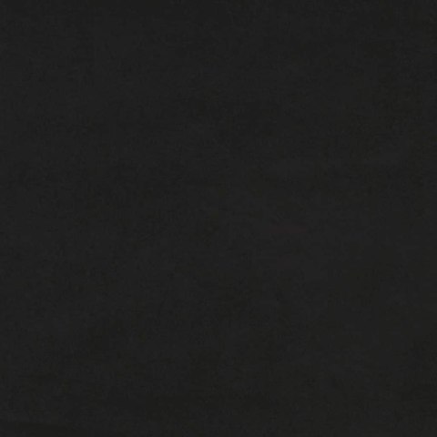 Łóżko kontynentalne z materacem, czarne, aksamit 200x200 cm