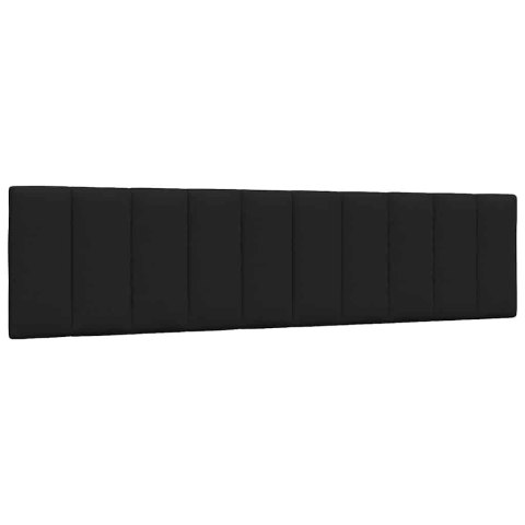 Łóżko z materacem, Hanko, czarne, 200x200 cm, obite tkaniną