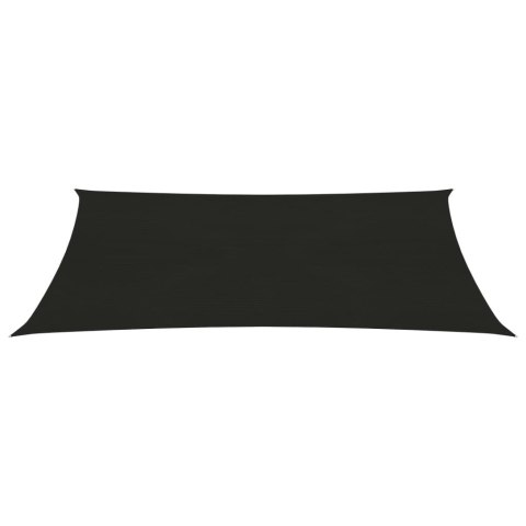 Żagiel przeciwsłoneczny, 160 g/m², czarny, 2x4 m, HDPE