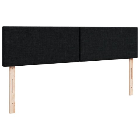Łóżko Ottoman z materacem i LED, czarny, 180x200cm, tkanina