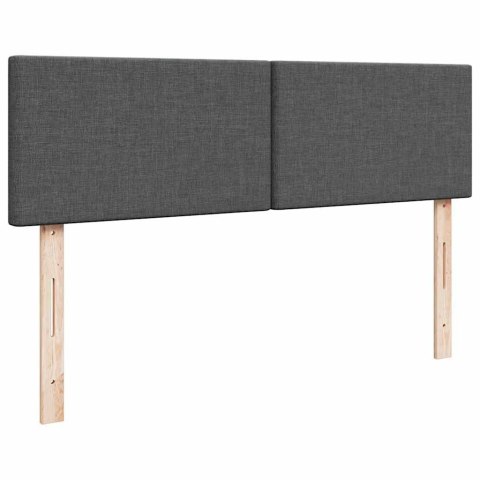 Łóżko Ottoman z materacem i diodami LED Ciemnoszary 140x190 cm