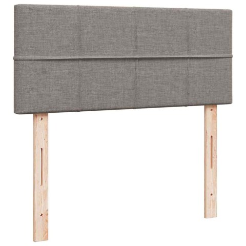 Rama łóżka otomana z materacem, taupe, 120x200 cm, tkanina