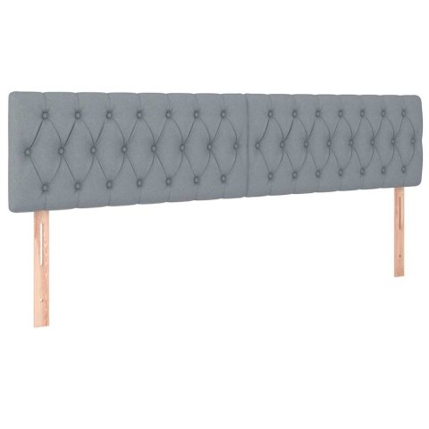Łóżko Ottoman z materacem i LED, jasnoszary, 180x200cm, tkanina