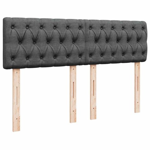Łóżko Ottoman z materacem i diodami LED Ciemnoszary 140x190 cm