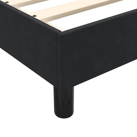 Łóżko kontynentalne z materacem i LED, czarne, 80x220 cm