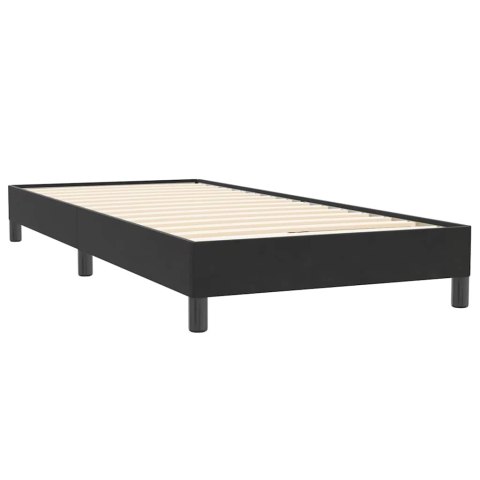 Łóżko kontynentalne z materacem i LED, czarne, 80x220 cm