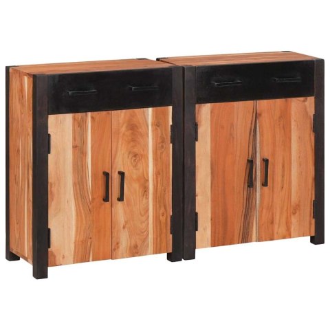 Bufet 2 pcs Brązowy 110 x 30 x 75 cm Lite drewno akacjowe
