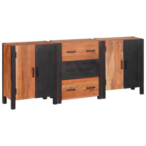 Bufet 3 pcs Brązowy 55 x 30 x 75 cm Lite drewno akacjowe