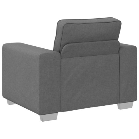 Sofa 3 pcs Ciemnoszary Tkanina lniana