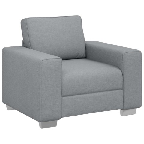 Sofa 3 pcs Jasnoszary Tkanina lniana