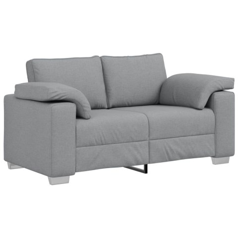 Sofa 3 pcs Jasnoszary Tkanina lniana
