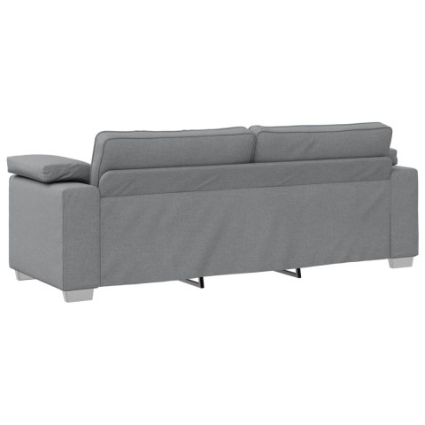 Sofa 3 pcs Jasnoszary Tkanina lniana
