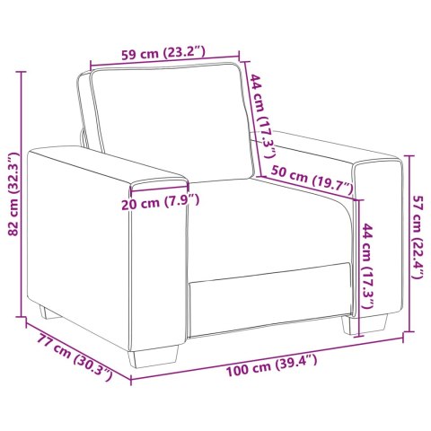 Sofa 3 pcs Jasnoszary Tkanina lniana