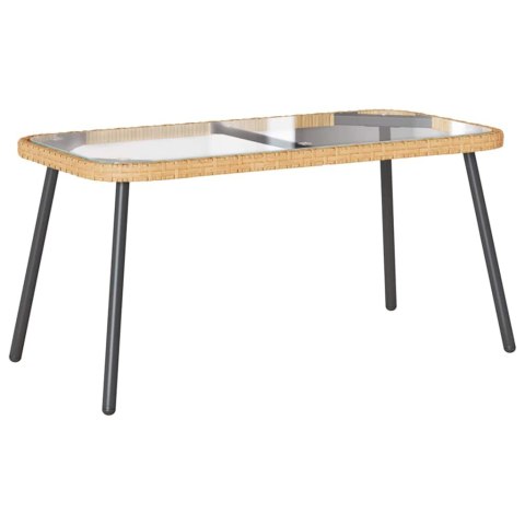 Zestaw Sof na Ogród 2 pcs Naturalny polirattan