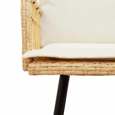 Zestaw Sof na Ogród 2 pcs Naturalny polirattan
