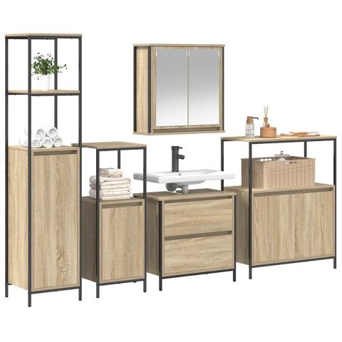 Zestaw mebli łazienkowych 5 pcs Beżowy 76.5 x 35 x 95 cm