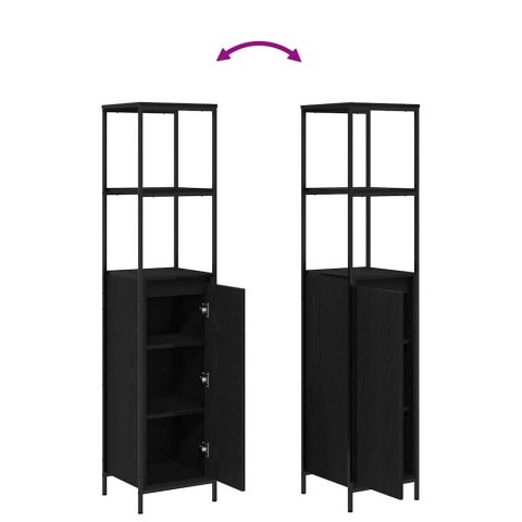 Zestaw mebli łazienkowych 5 pcs Czarny 76.5 x 35 x 95 cm
