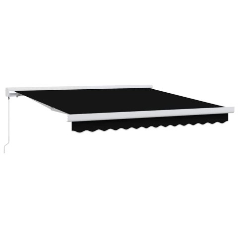 Markiza zwijana Czarny 300 x 250 cm Tkanina i Metal