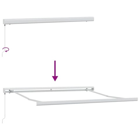 Markiza zwijana Wielokolorowe 300 x 250 cm Tkanina i Metal