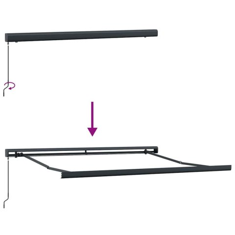 Markiza zwijana Wielokolorowe 300 x 250 cm Tkanina i Metal