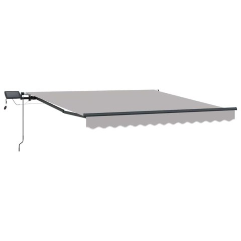 Markiza zwijana Ze LED Lights Jasnoszary 300 x 250 cm tkanina