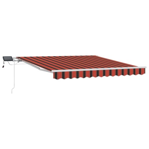 Markiza zwijana z pomarańczowy i brązowy 300 x 250 cm tkanina