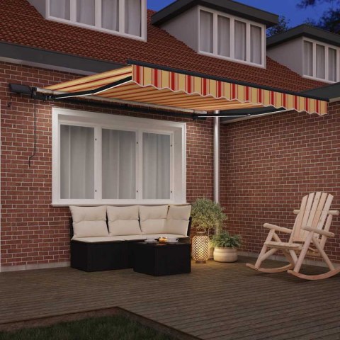 Markiza zwijana żółty i pomarańczowy 350 x 250 cm tkanina