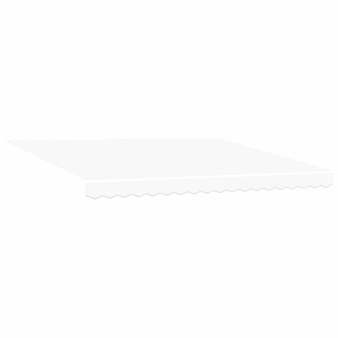 Markiza zwijana Biały 400 ×300 cm Tkanina i Metal
