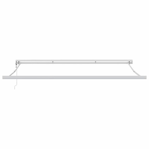 Markiza zwijana Biały 400 ×300 cm Tkanina i Metal