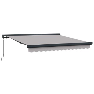 Markiza zwijana Jasnoszary 350 x 250 cm Tkanina i Metal